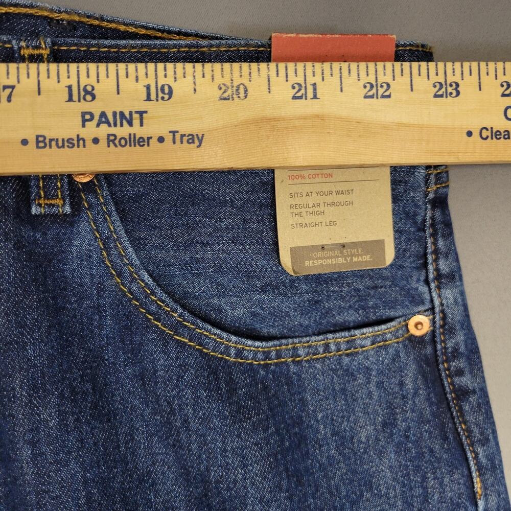 Levis 501 Jeans Mens 48x34 Blue Denim Straight Leg Button Fly Original Classic - Picture 9 of 16